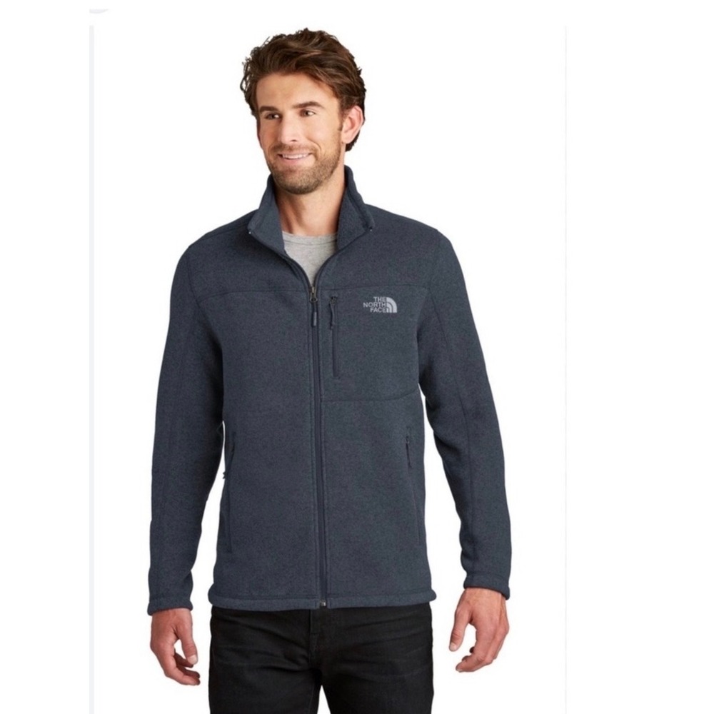The North Face Gordon Lyons Jacket Mens Medium Charcoal Grey Sweater Fleece Zip